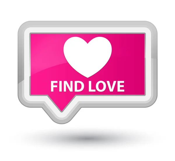Encontrar o botão de banner rosa prime amor — Fotografia de Stock