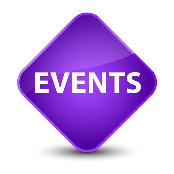 Events elegant purple diamond button — Stock Photo, Image