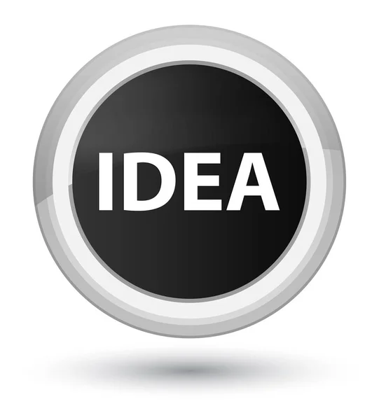 Idea primo pulsante rotondo nero — Foto Stock