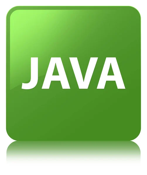 Java soft green square button — Stock Photo, Image