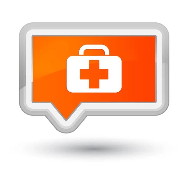 Medical bag icon prime orange banner button — Stock Photo, Image