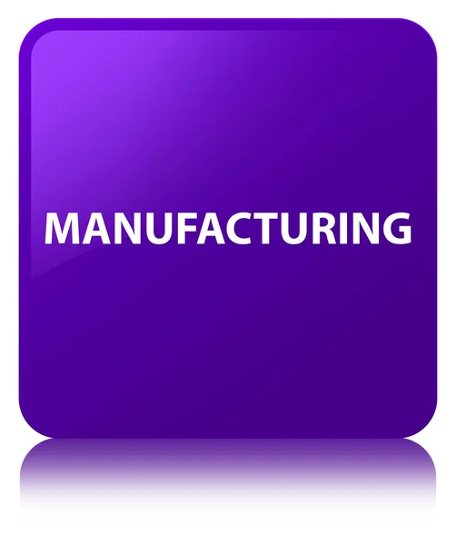 Manufacturing purple square button — Stock Photo, Image