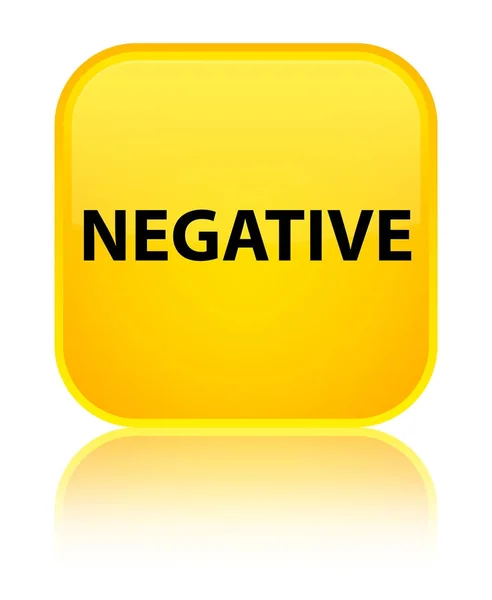 Negative special yellow square button — Stock Photo, Image