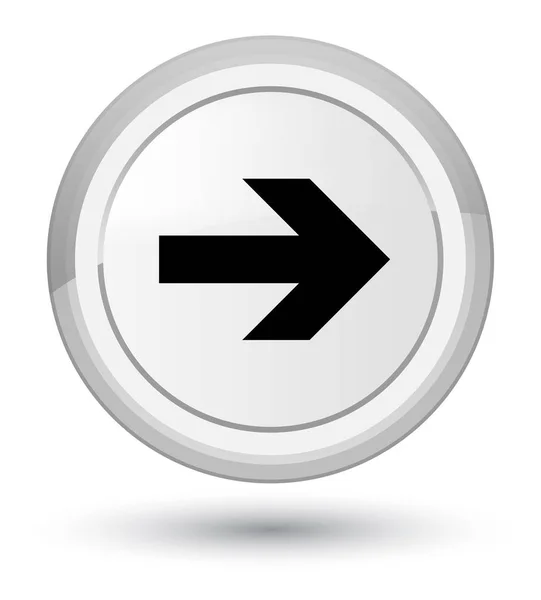 Next arrow icon prime white round button — Stock Photo, Image