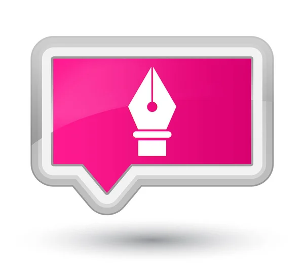 Caneta ícone prime rosa banner botão — Fotografia de Stock