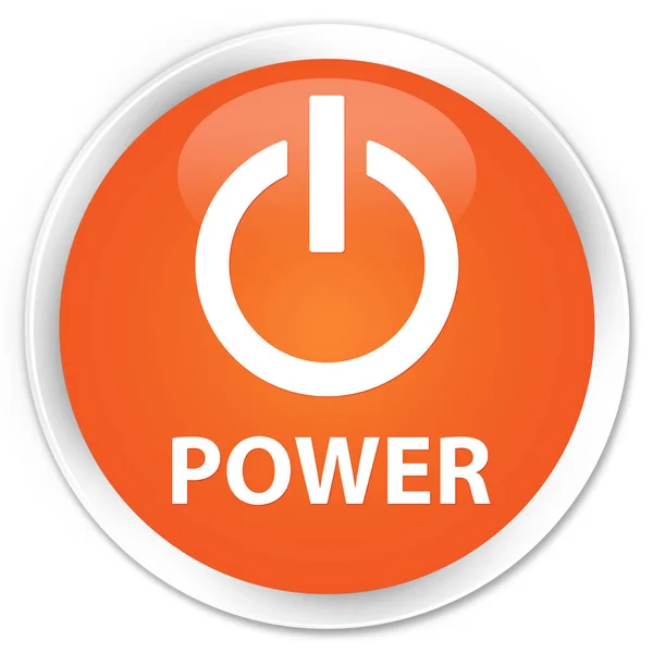 Power Premium orange runde Taste — Stockfoto