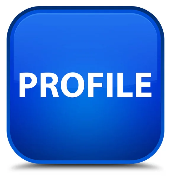 Specjalny niebieski przycisk kwadratowy profil — Zdjęcie stockowe