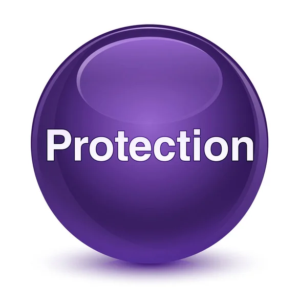 Proteção botão redondo roxo vítreo — Fotografia de Stock