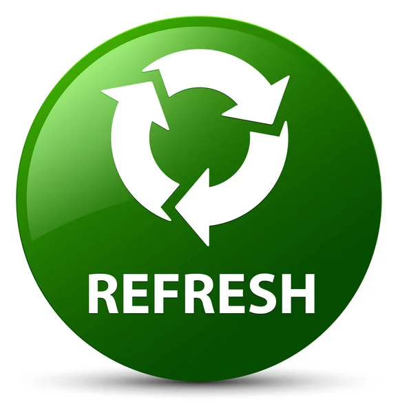 Refresh green round button — Stock Photo, Image