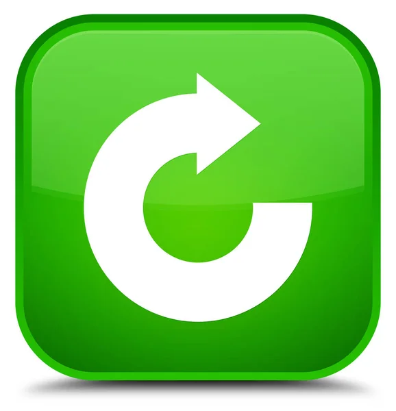Responder ícone de seta botão quadrado verde especial — Fotografia de Stock