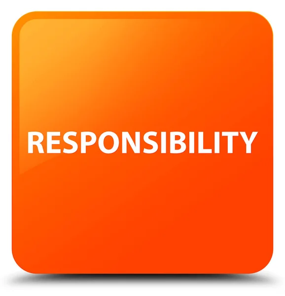 Оранжевая кнопка ответственности — стоковое фото