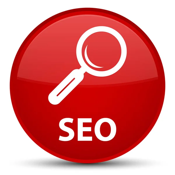 SEO speciale rode ronde knop — Stockfoto