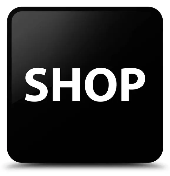 Shop black square button — Stock Photo, Image
