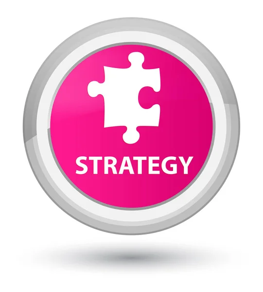 Strategi (pussel-ikonen) prime rosa runda knappen — Stockfoto