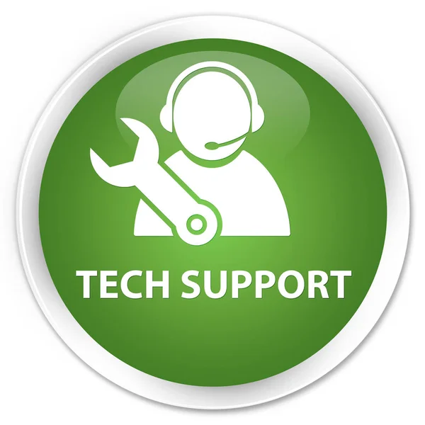 Tech support premium mjuka gröna runda knappen — Stockfoto