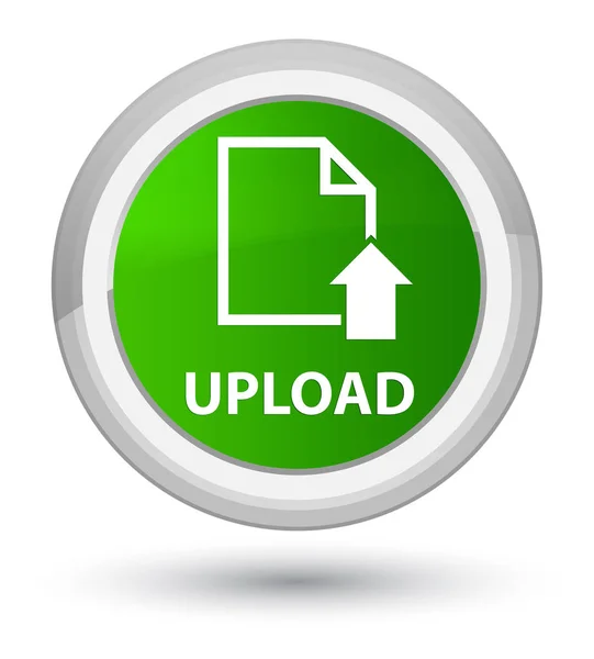 Upload (document icon) prime green round button