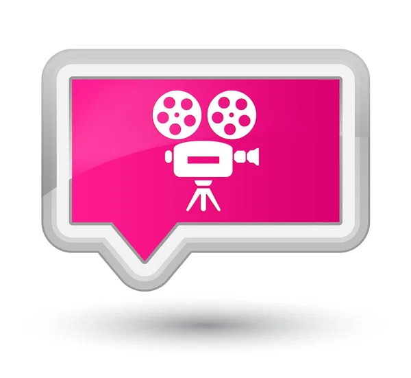 Videó kamera ikon elsődleges rózsaszín banner gomb — Stock Fotó