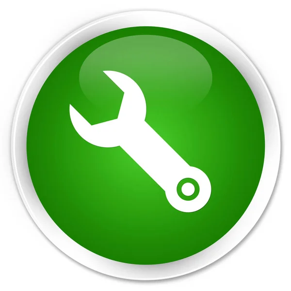 Chiave icona premium verde pulsante rotondo — Foto Stock