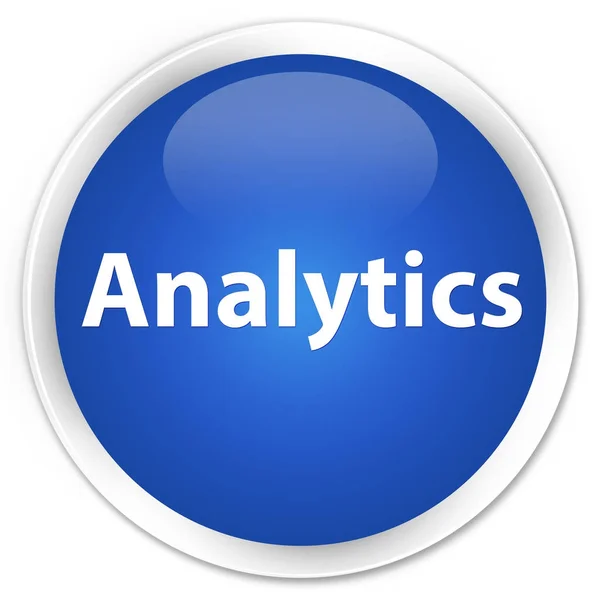 Analytics premium blue round button