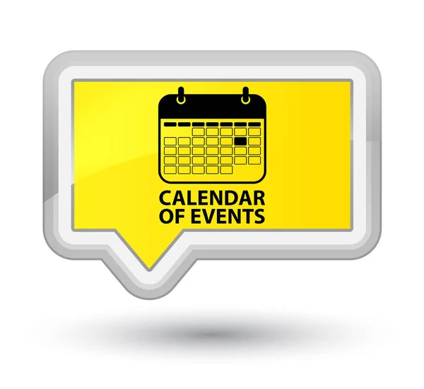 Calendario de eventos primer botón de bandera amarilla —  Fotos de Stock