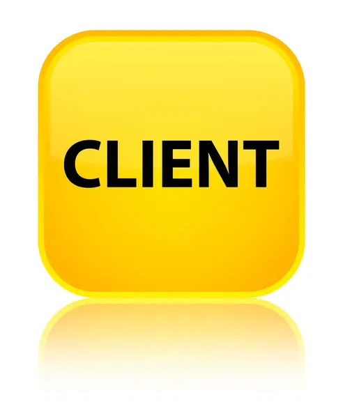 Client spezielle gelbe quadratische Taste — Stockfoto