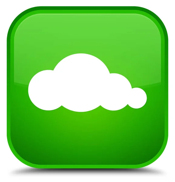 Chmury ikonę specjalne zielony przycisk kwadratowy — Zdjęcie stockowe