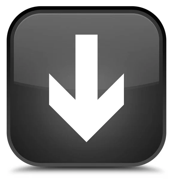 Baixar ícone de seta botão quadrado preto especial — Fotografia de Stock