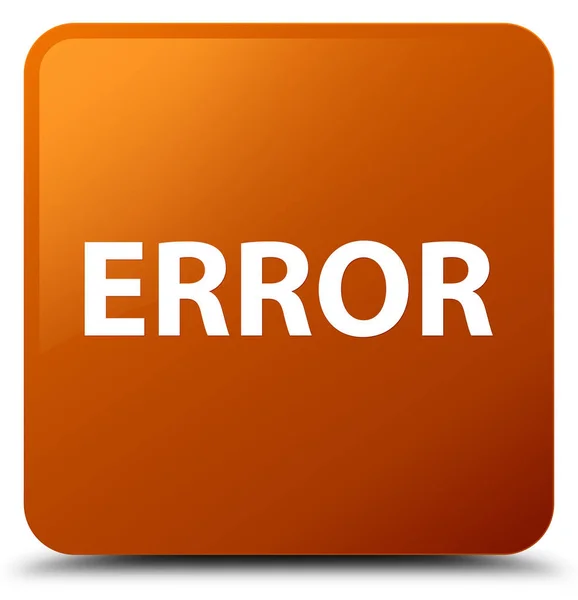 Error brown square button — Stock Photo, Image
