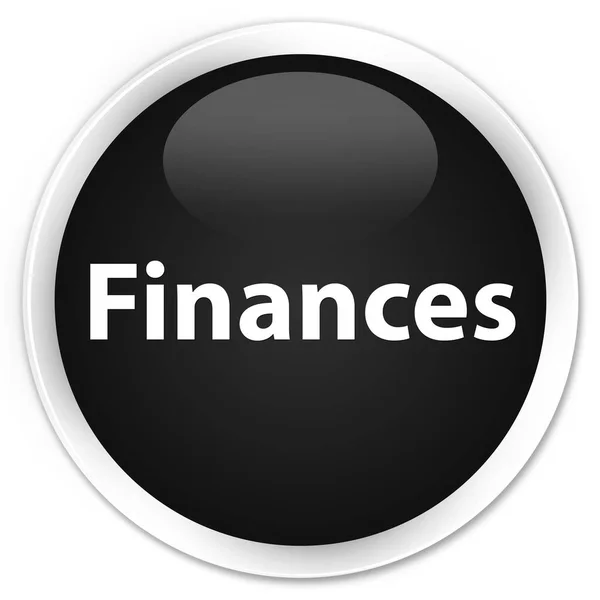 Pulsante rotondo nero premium Finances — Foto Stock