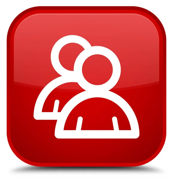 Icono de grupo botón cuadrado rojo especial — Foto de Stock