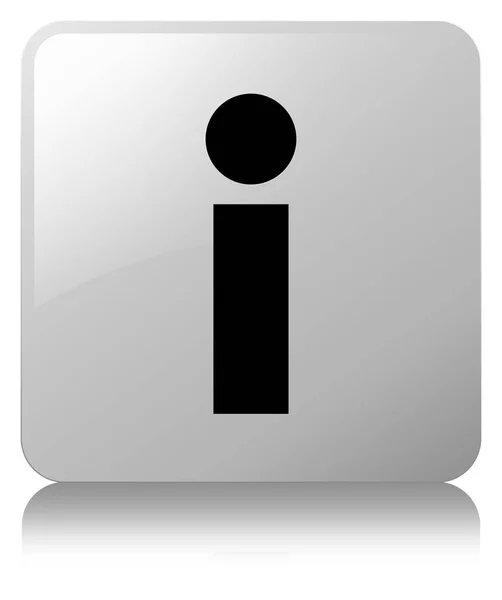 Info icon white square button — Stock Photo, Image