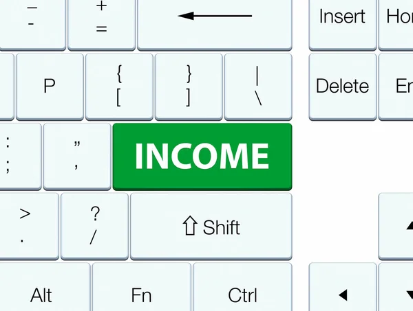 Przycisk zielony klawiatury dochodu — Zdjęcie stockowe