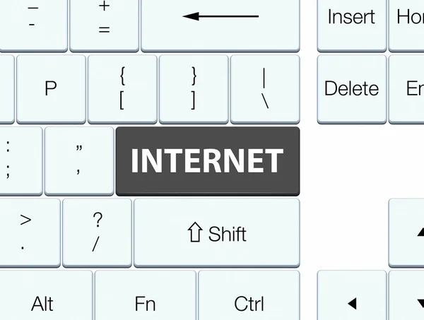 Tlačítko černá klávesnice Internet — Stock fotografie