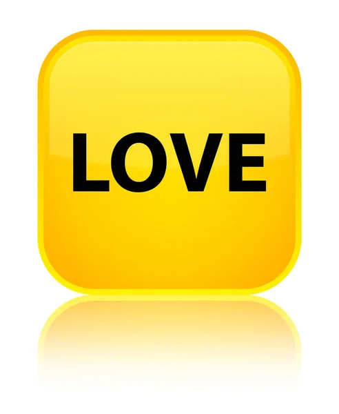 Love special yellow square button — Stock Photo, Image