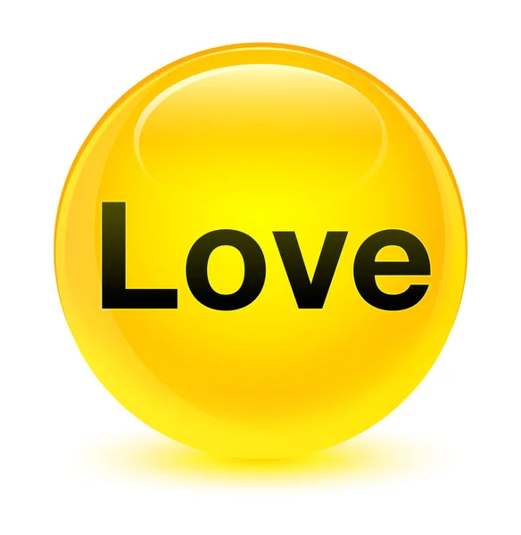 Amor botão redondo amarelo vítreo — Fotografia de Stock