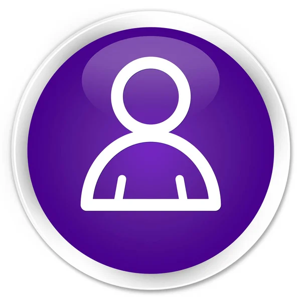 Lid pictogram premie paarse ronde knop — Stockfoto
