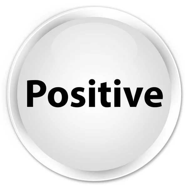Positiver Premium weißer runder Knopf — Stockfoto