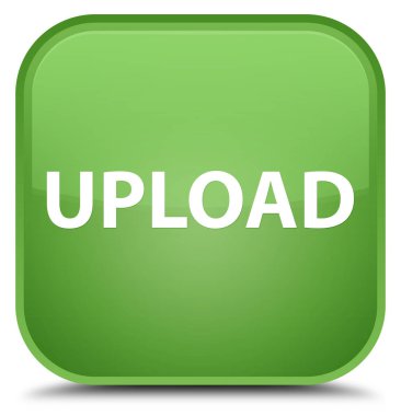 Özel yumuşak yeşil kare düğmesini upload