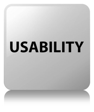 Kullanılabilirlik beyaz kare düğme