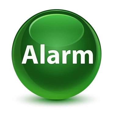 Alarm cam gibi yumuşak yeşil yuvarlak düğmesi