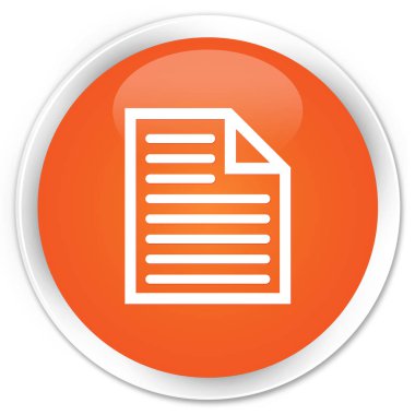 Belge sayfa simgesi sigorta primi düğmesini turuncu