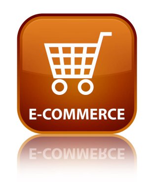 E-ticaret özel kahverengi kare düğme