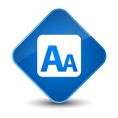 Yazı tipi boyutu kutusunu simge zarif mavi elmas düğmesi