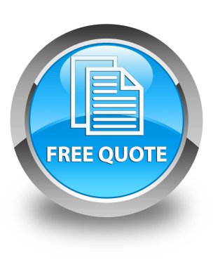 Ücretsiz fiyat teklifi parlak mavi mavi yuvarlak düğmesi