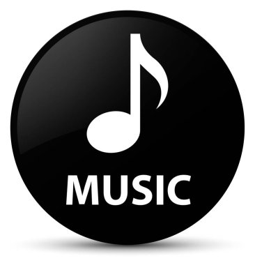 Müzik siyah yuvarlak düğmesi