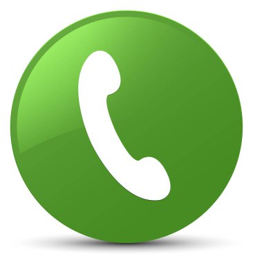 Telefon simgesi yumuşak yeşil yuvarlak düğmesi