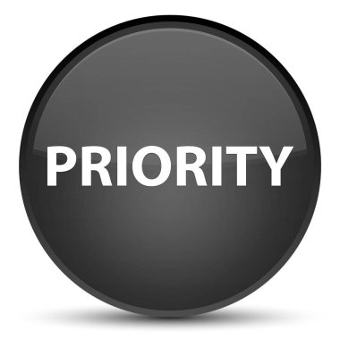 Öncelik özel siyah yuvarlak düğmesini