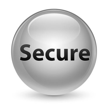 Güvenli cam gibi beyaz yuvarlak düğmesini