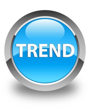 Eğilim parlak mavi mavi yuvarlak düğmesi