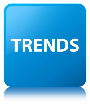 Eğilimleri camgöbeği mavi kare düğme